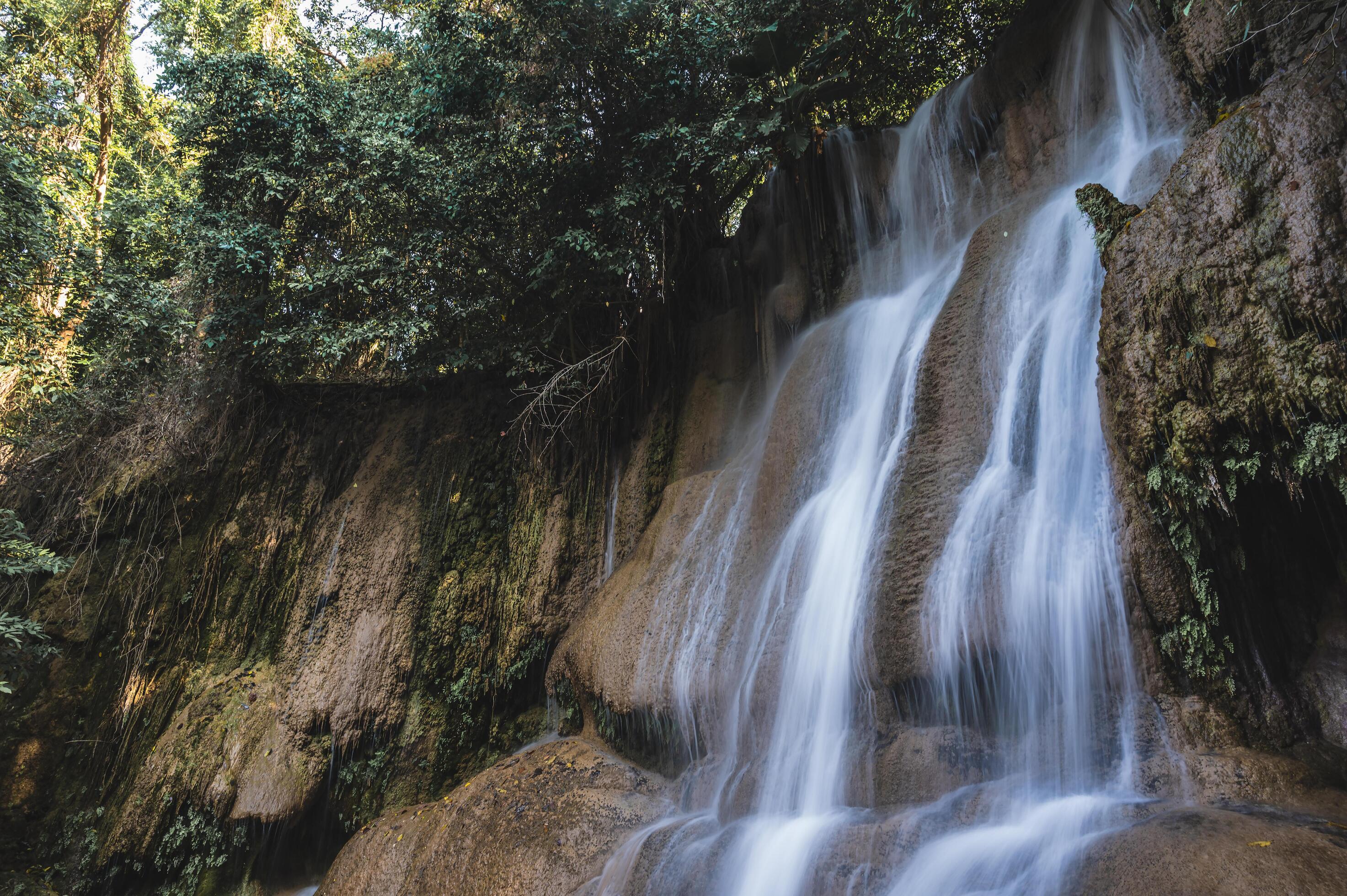 Beautiful landscape view of Sai yok noi waterfall kanchanaburi.Sai Yok ...