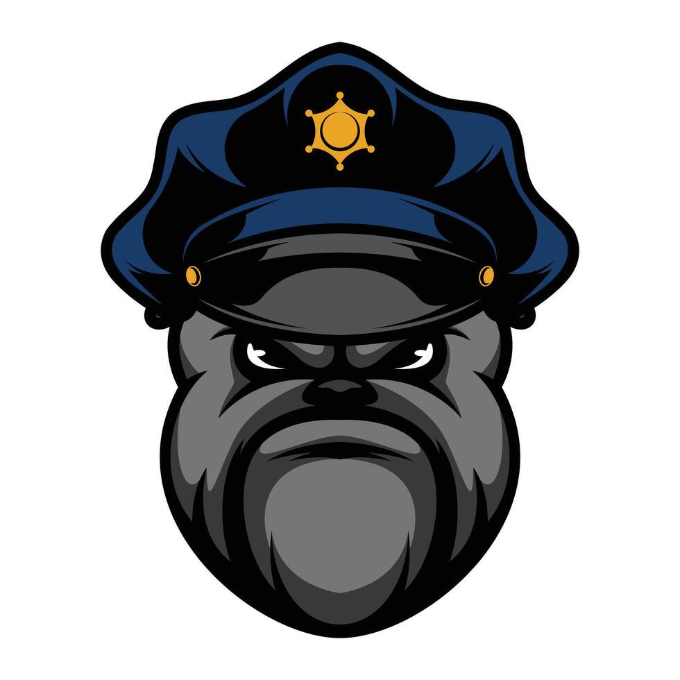 Bulldog Police Design vector
