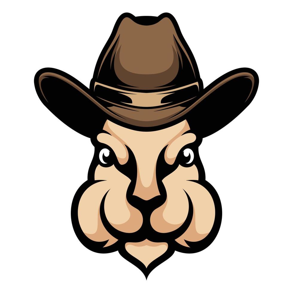 Rabbit Cowboy Design vector