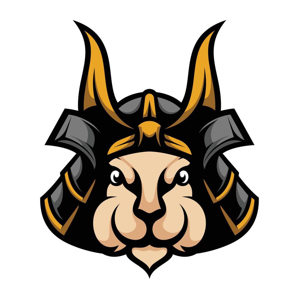 Rabbit Samurai Design vector