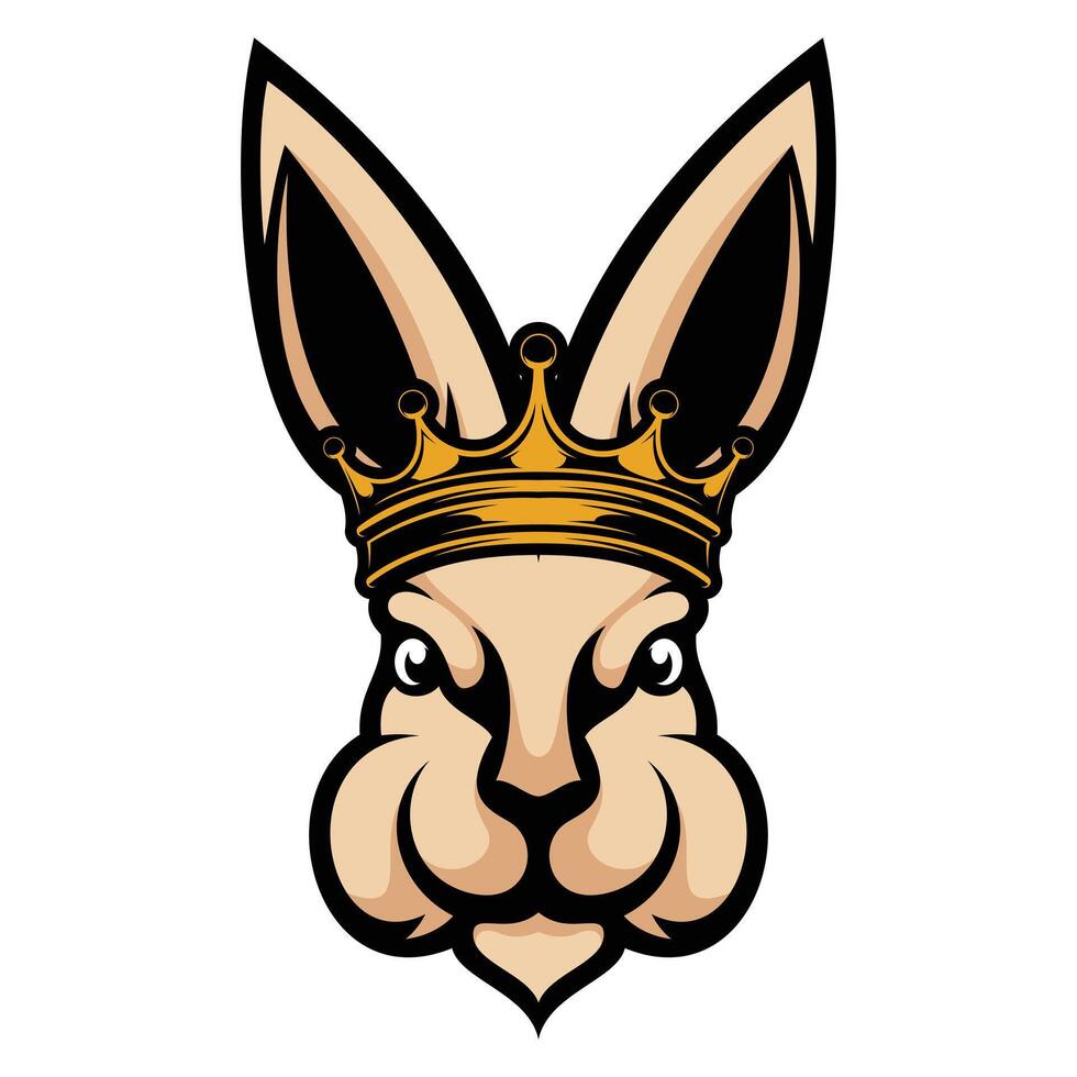 Rabbit King Design vector