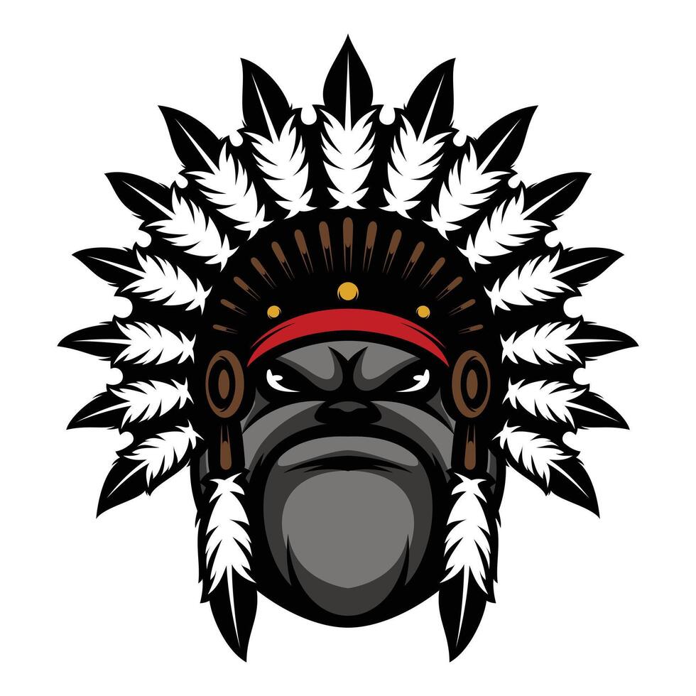 Bulldog Apache Design vector
