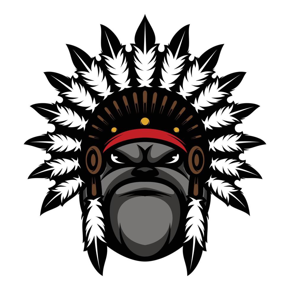 Bulldog Apache Design vector