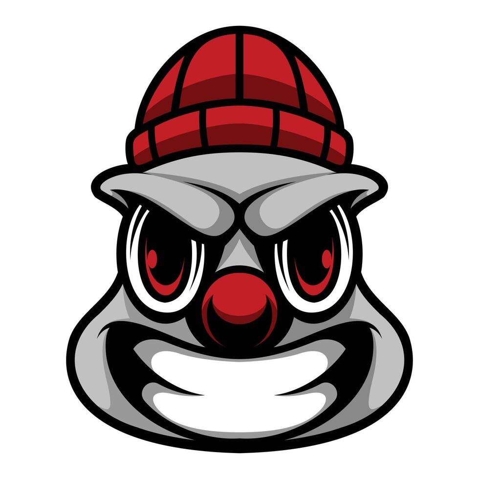 payaso sombrero de Beanie mascota vector