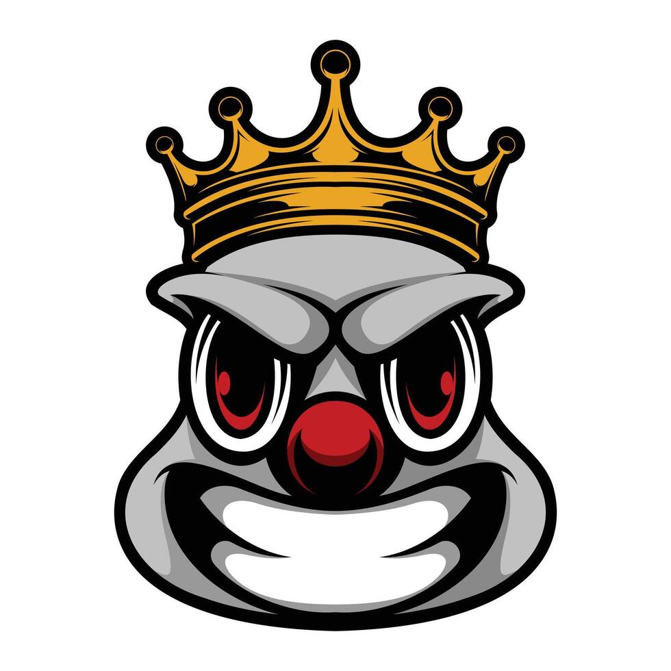 Clown King Mascot Design vector
