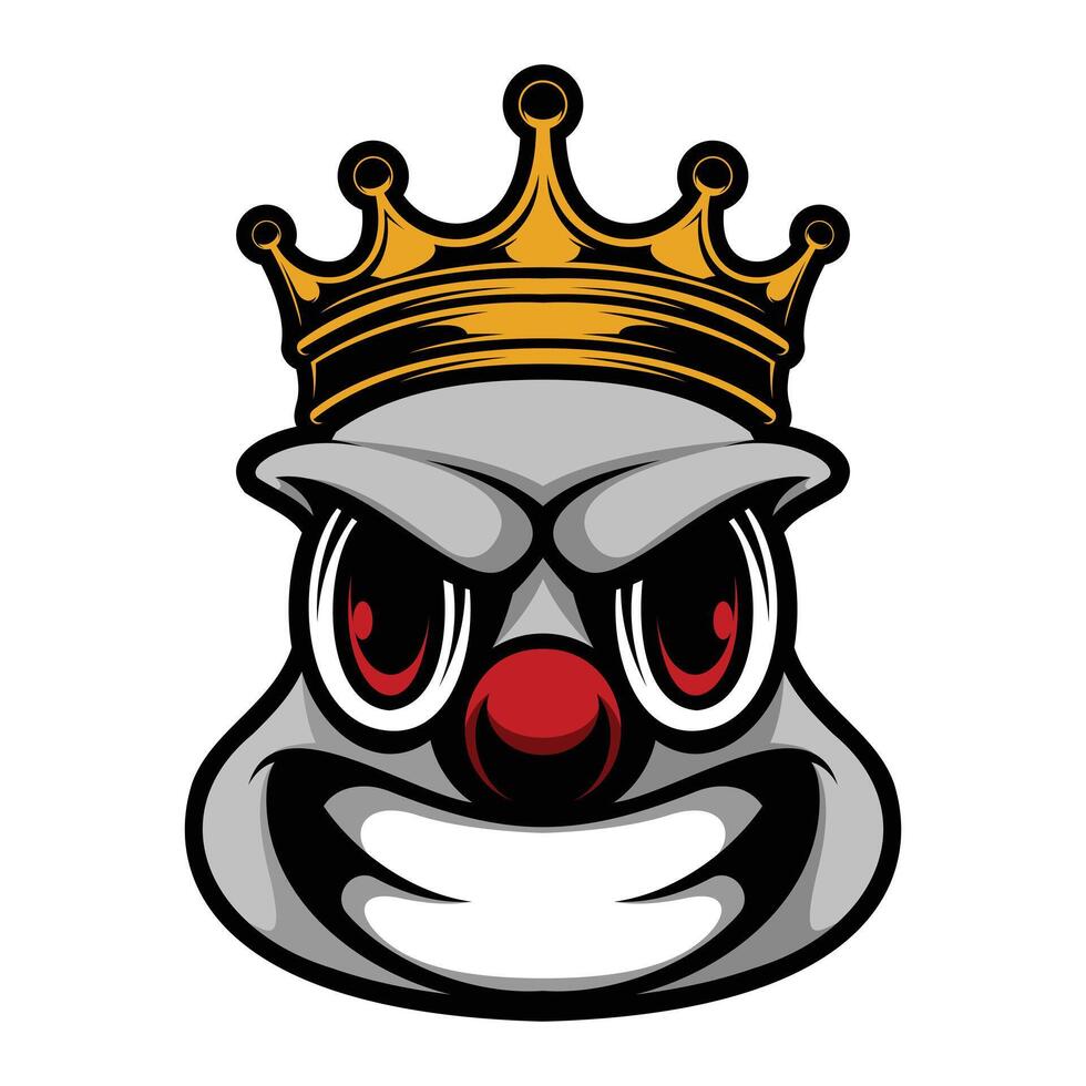 payaso Rey mascota diseño vector