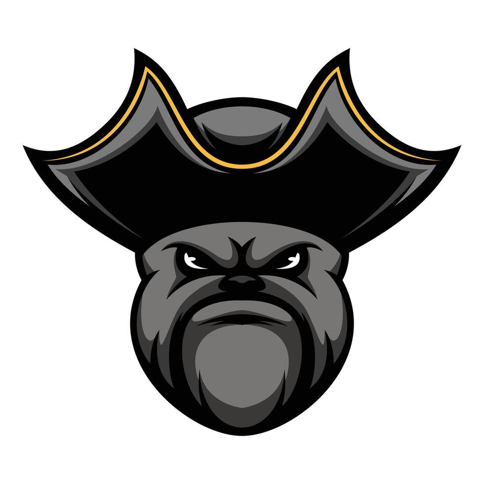 buldog piratas diseño vector