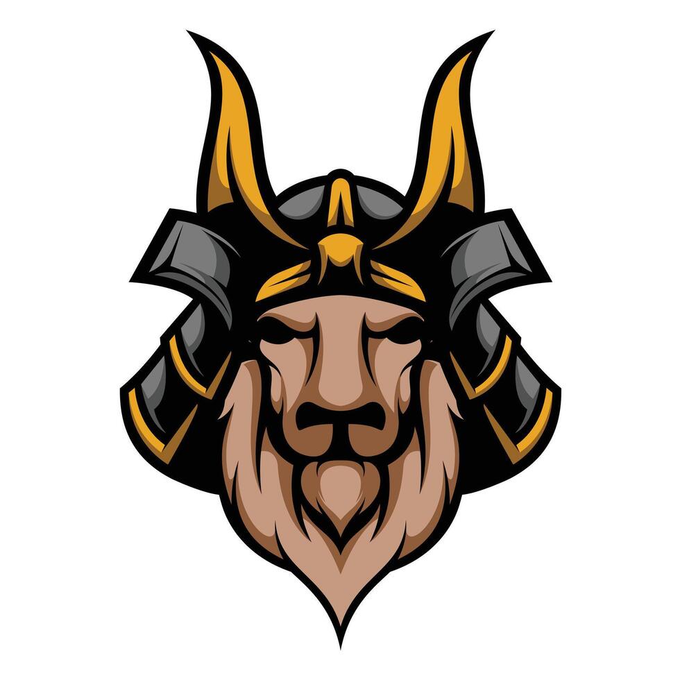 Buffalo Samurai Mascot vector