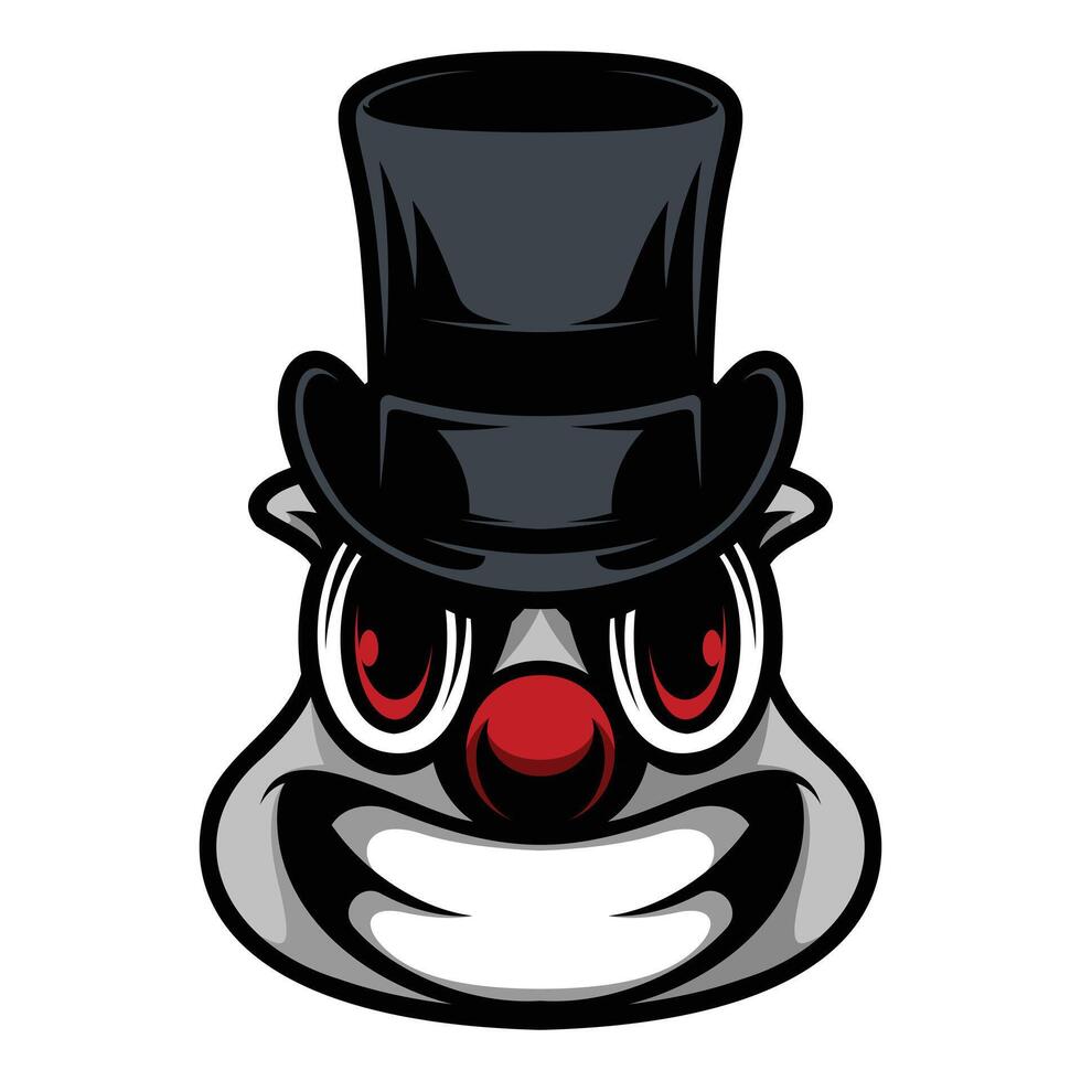 Clown Tophat Mascot Design vector