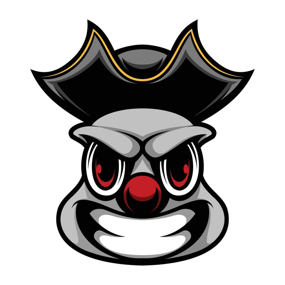 payaso piratas mascota diseño vector