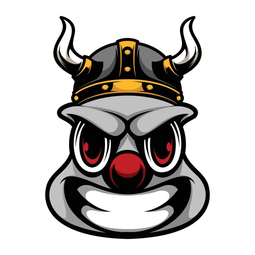 Clown Viking Mascot Design vector