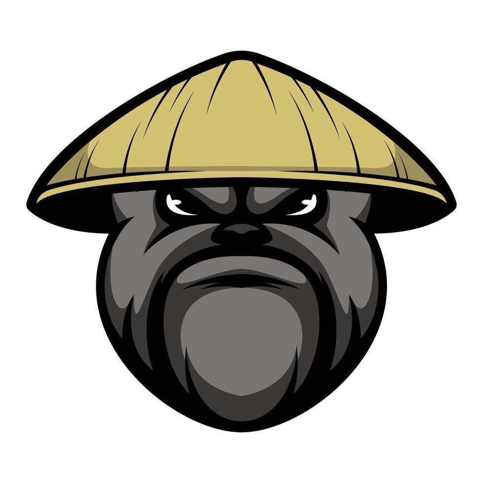 Bulldog Farmerhat Design vector