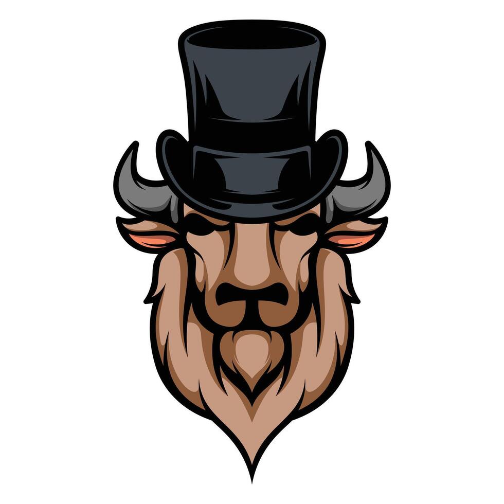Buffalo Tophat Mascot vector