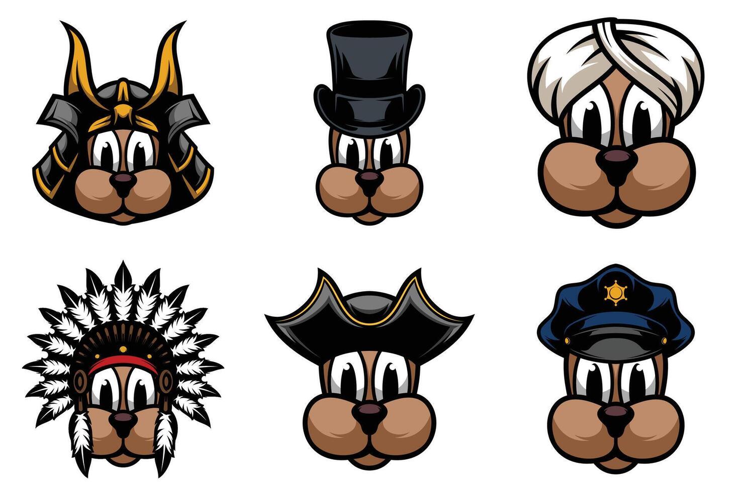 Dog Mascot Bundle vector