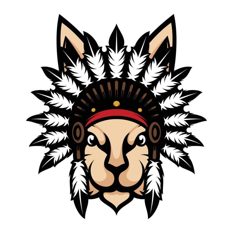 Rabbit Apache Mascot vector