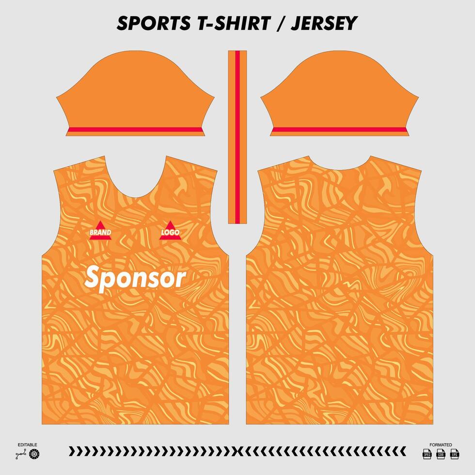 Vector t-shirt sport design, sublimation jersey