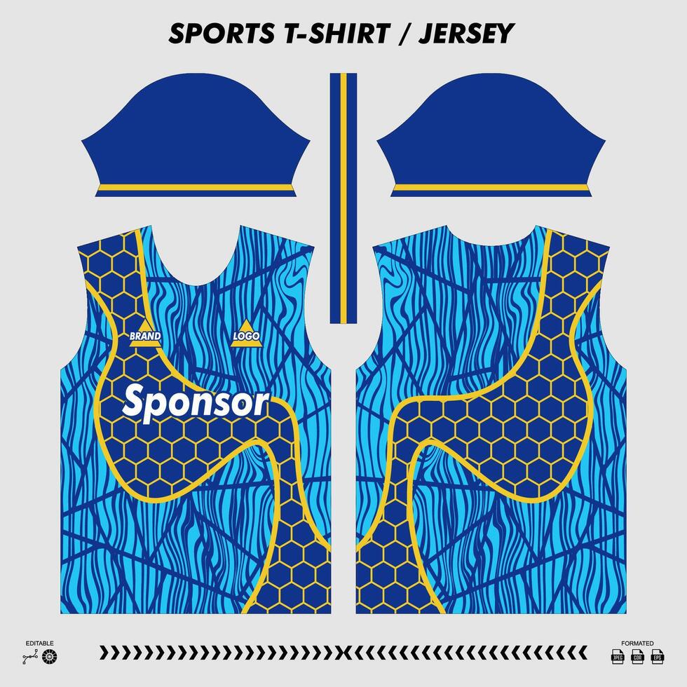 Vector t-shirt sport design, sublimation jersey