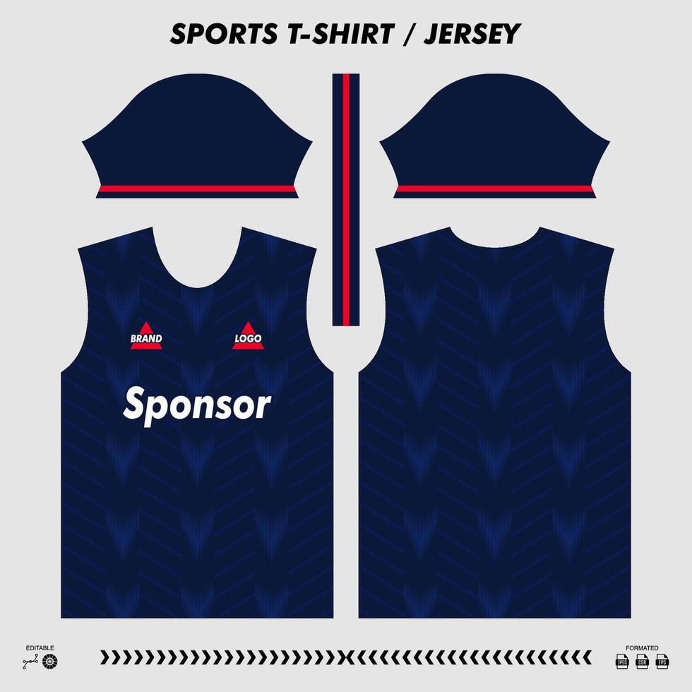 Vector t-shirt sport design, sublimation jersey