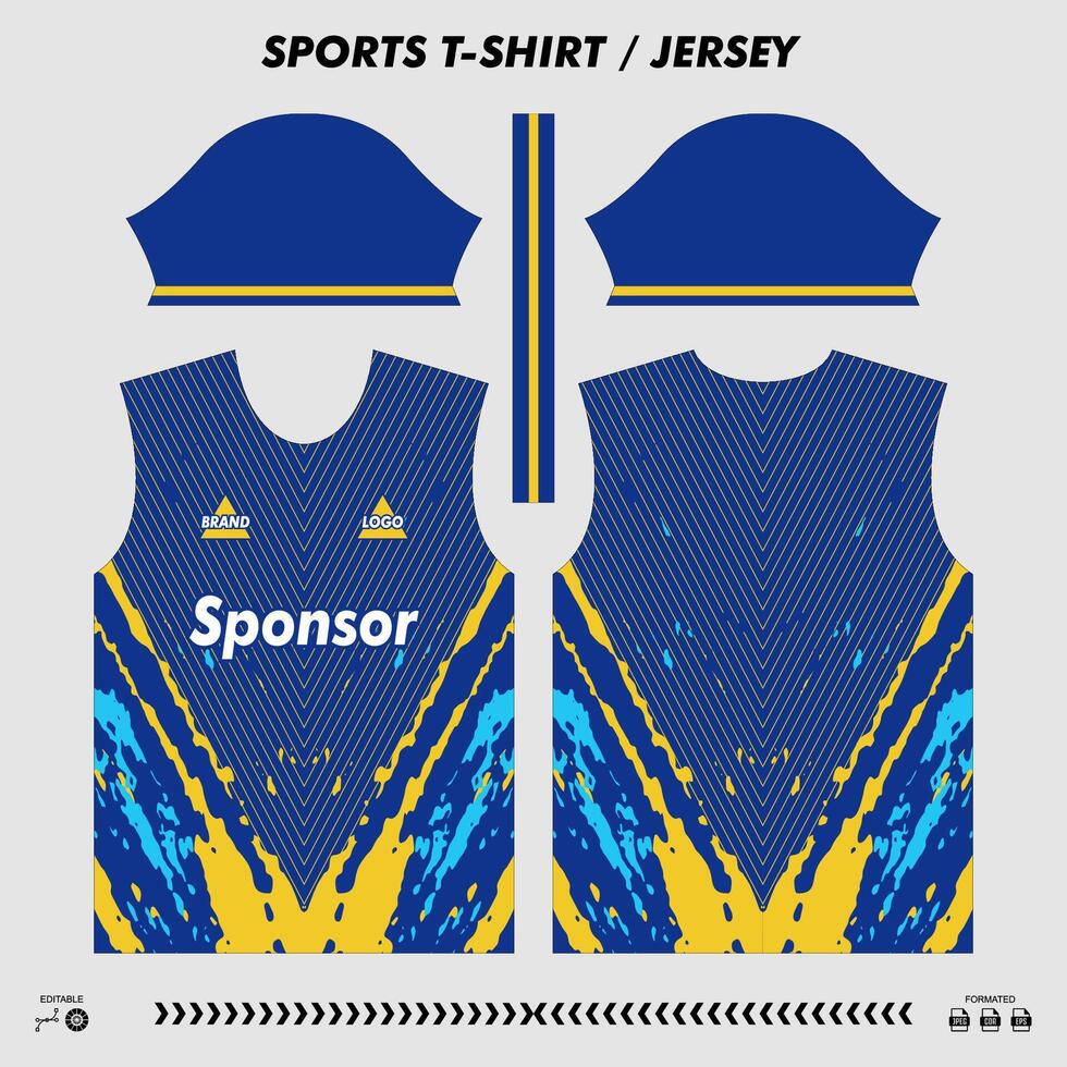 Vector t-shirt sport design, sublimation jersey