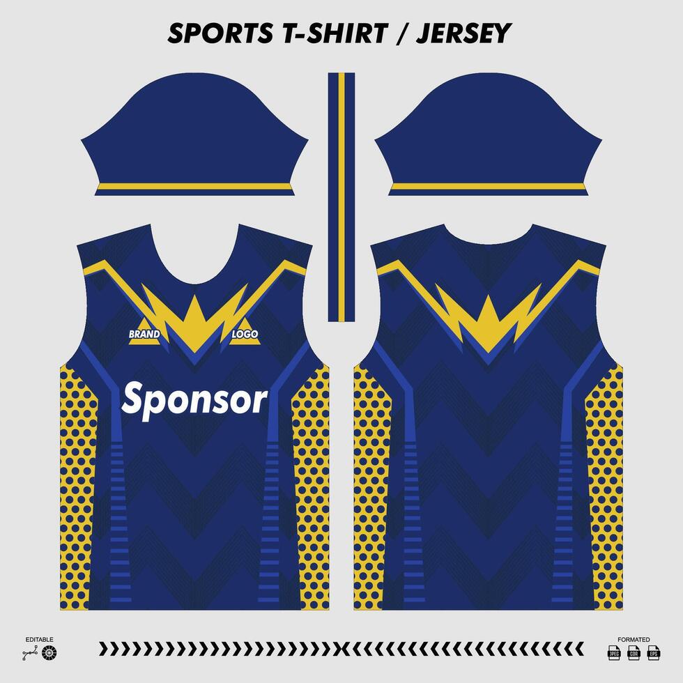 Vector t-shirt sport design, sublimation jersey