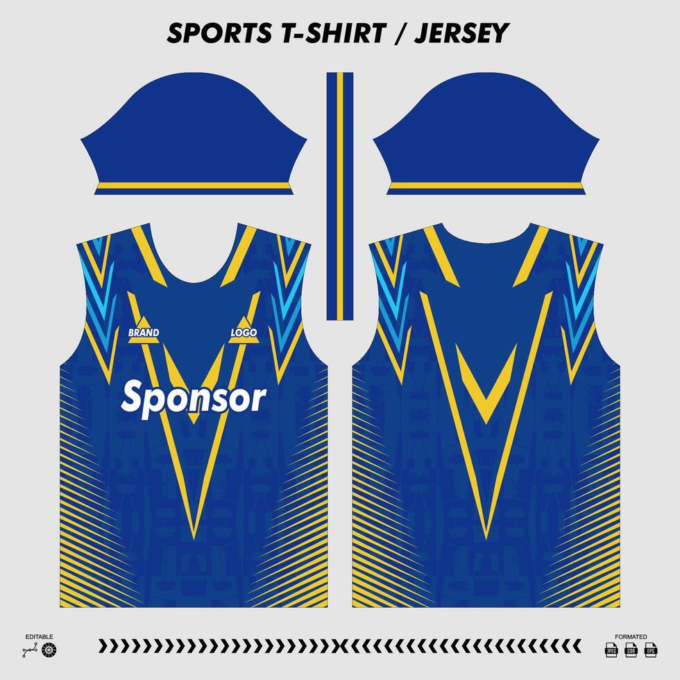 Vector t-shirt sport design, sublimation jersey