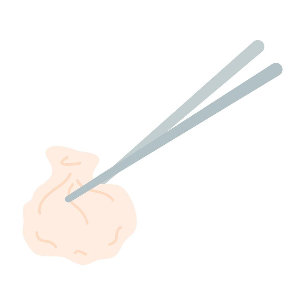 Dim Sum with Chopstick illustration vector