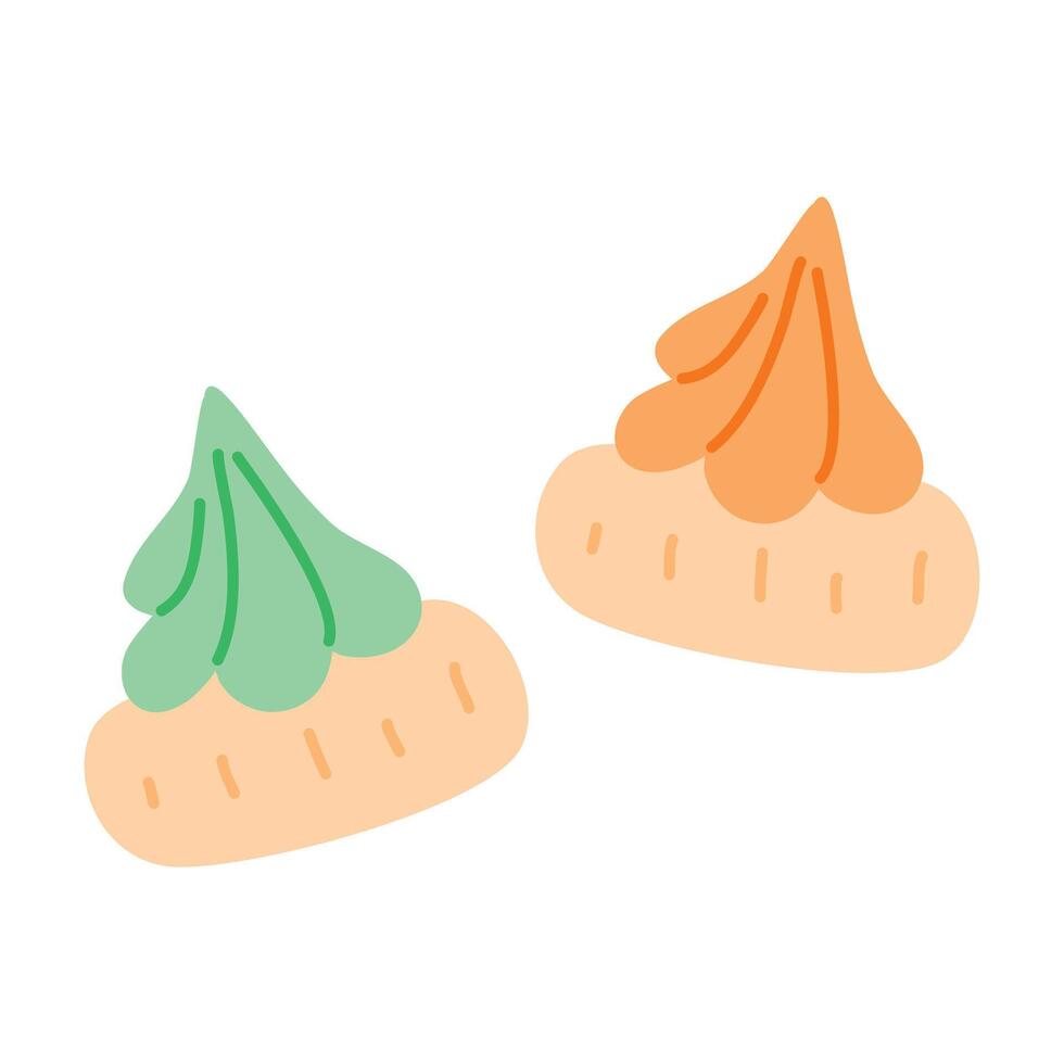 Dish of Iced Gem Biscuits vector