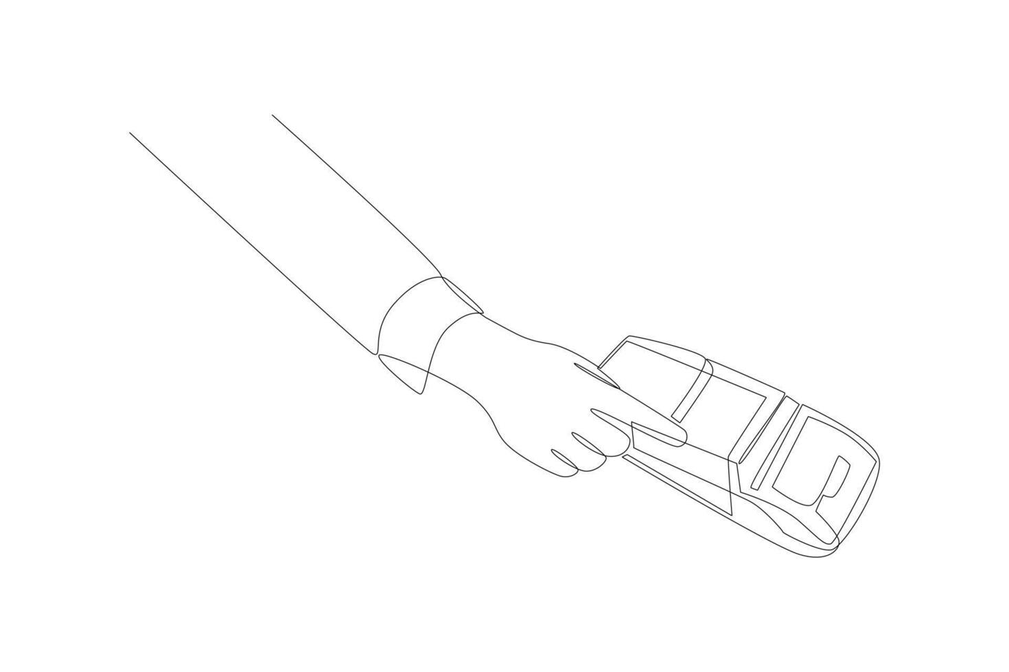 Continuous one line drawing Financial administration concept. Doodle vector illustration.