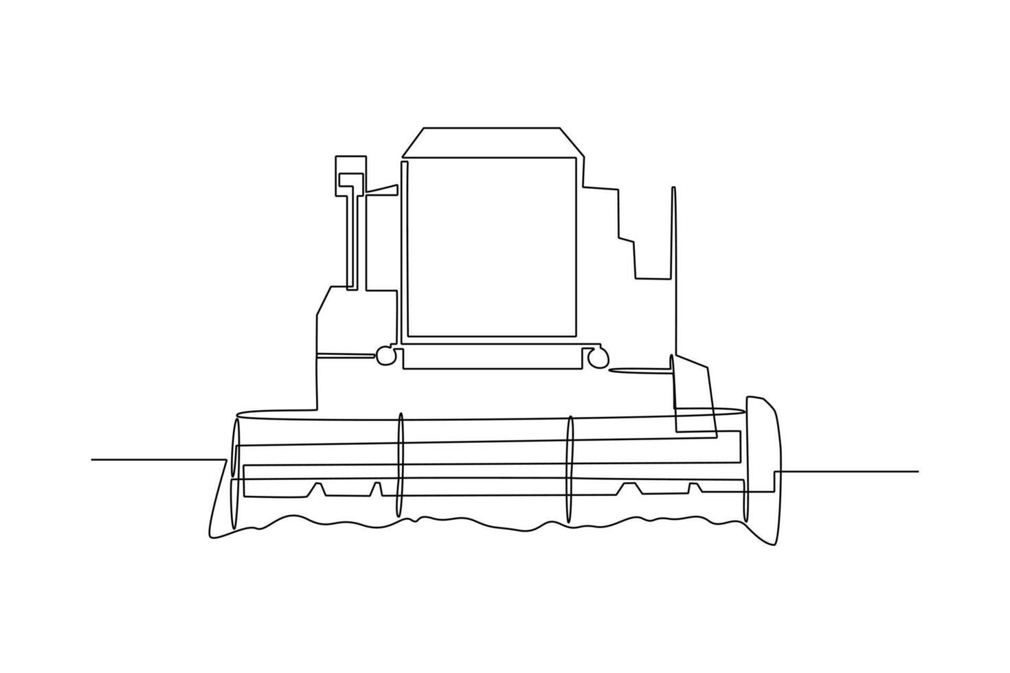 One continuous line drawing of Farmer activity. Agricultural concept. Doodle vector illustration in simple linear style.