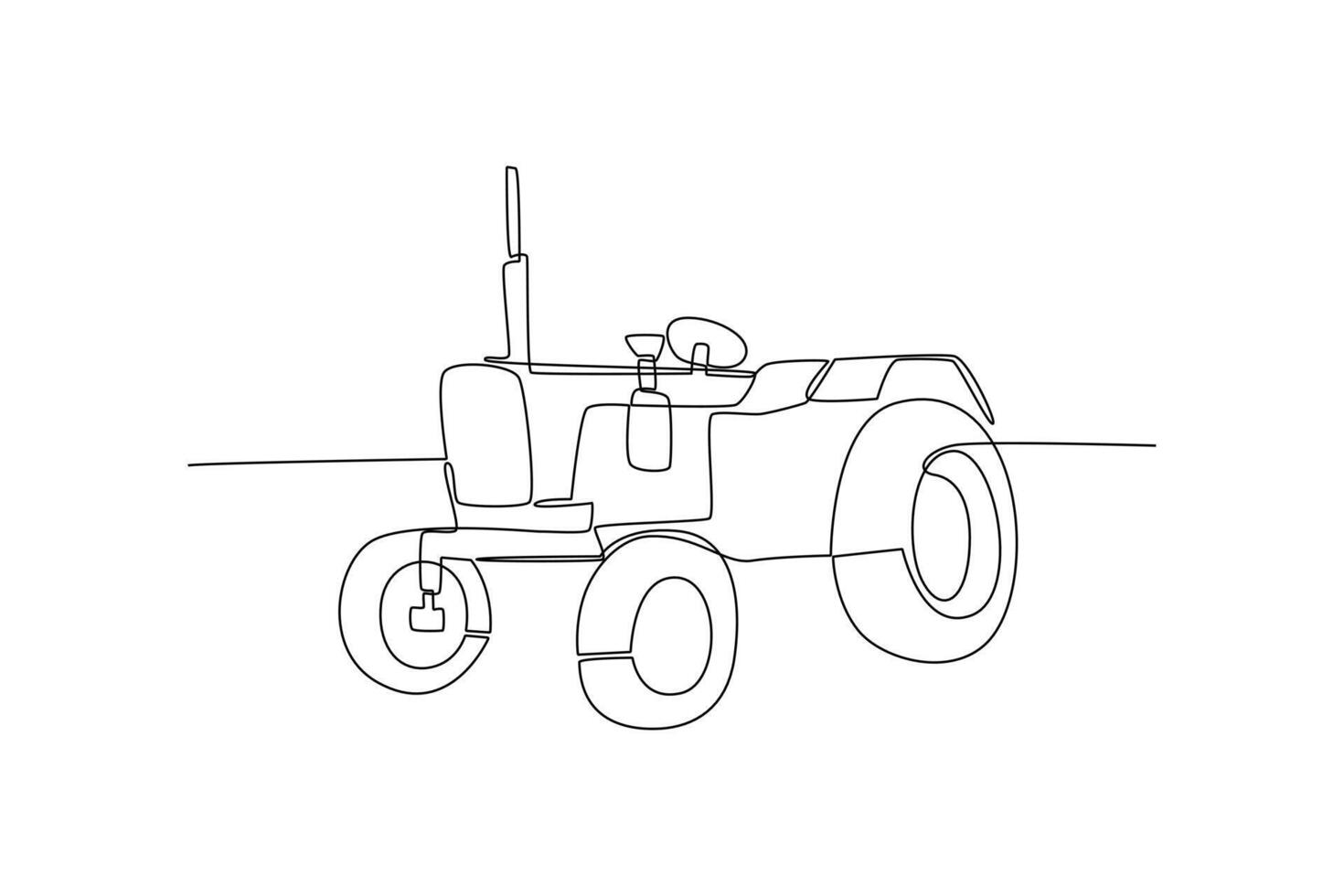 One continuous line drawing of Farmer activity. Agricultural concept. Doodle vector illustration in simple linear style.