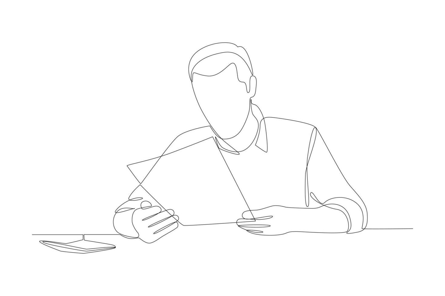 Continuous one line drawing Financial administration concept. Doodle vector illustration.