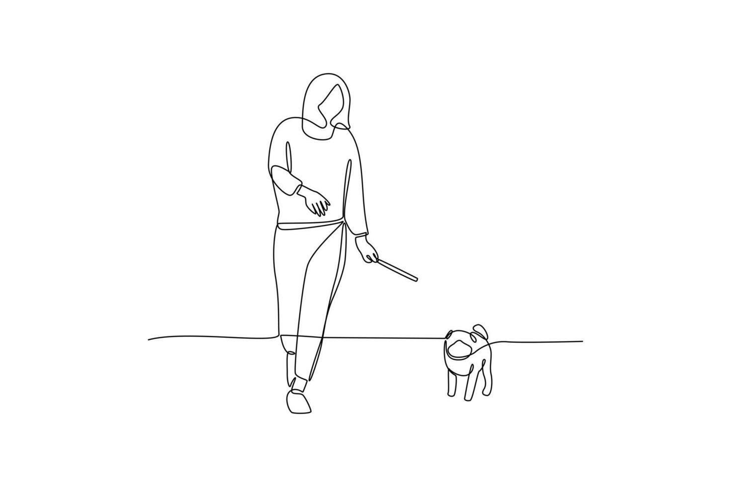 One continuous line drawing of People walking, playing, riding bicycle at city park. Activities outdoors concept. Doodle vector illustration in simple linear style.
