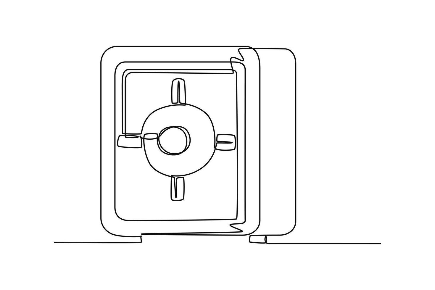 continuo uno línea dibujo banco y Finanzas concepto. garabatear vector ilustración.