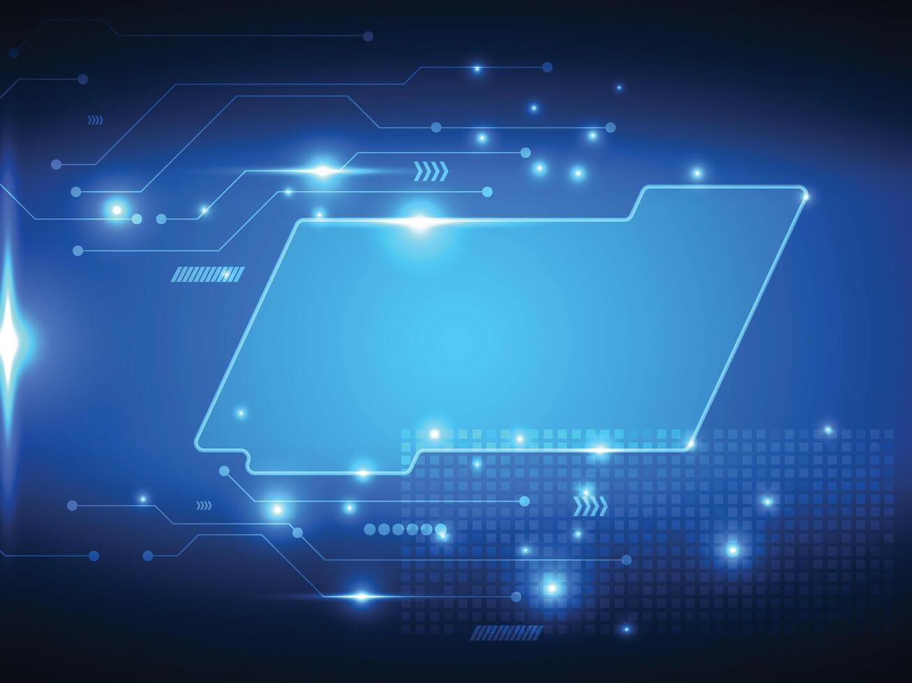 abstract blue power cyber digital technology futuristic background vector