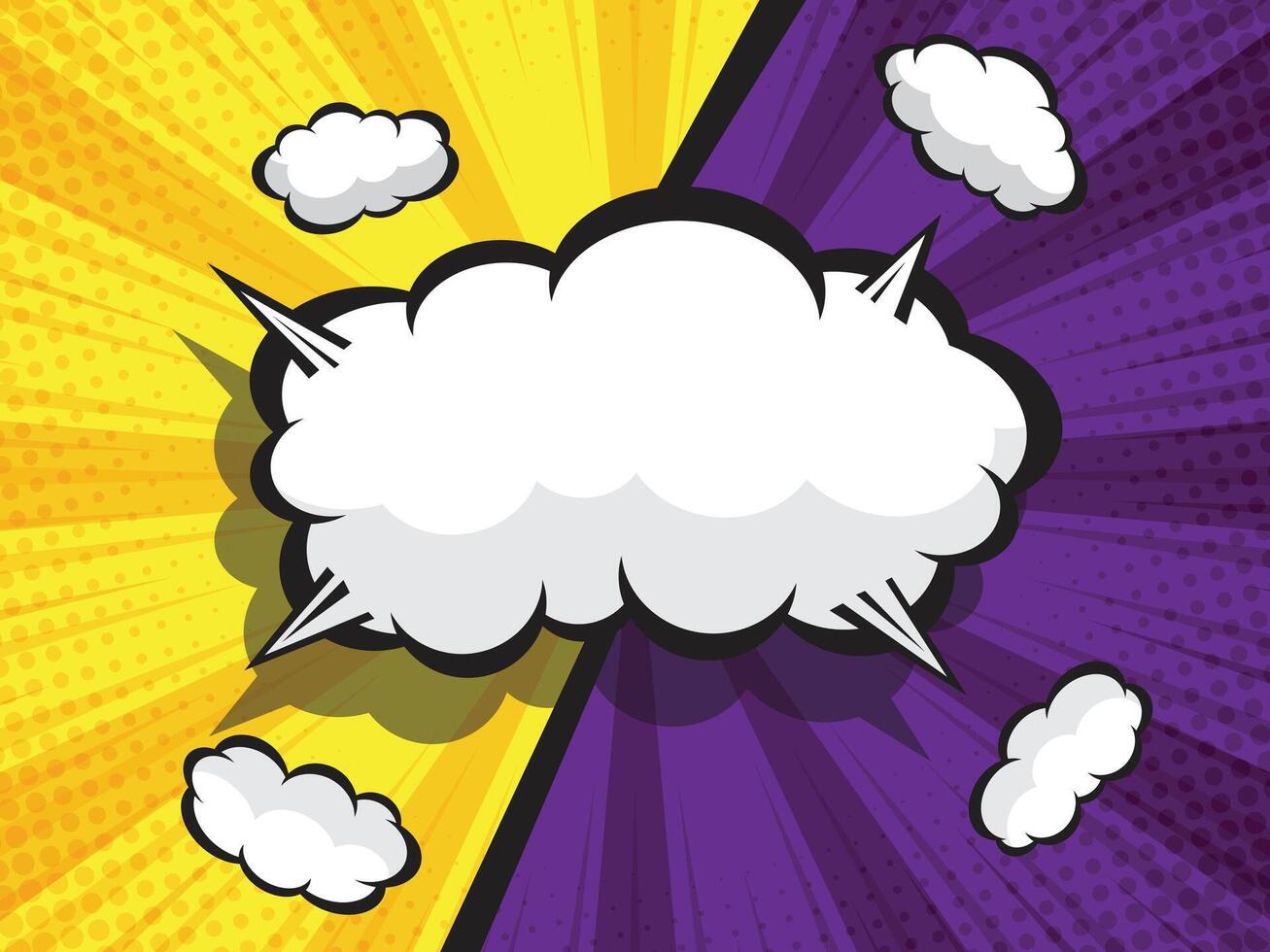abstract comic book, pop art vs, versus, duel fight cartoon  with blank speech bubble halftone vector