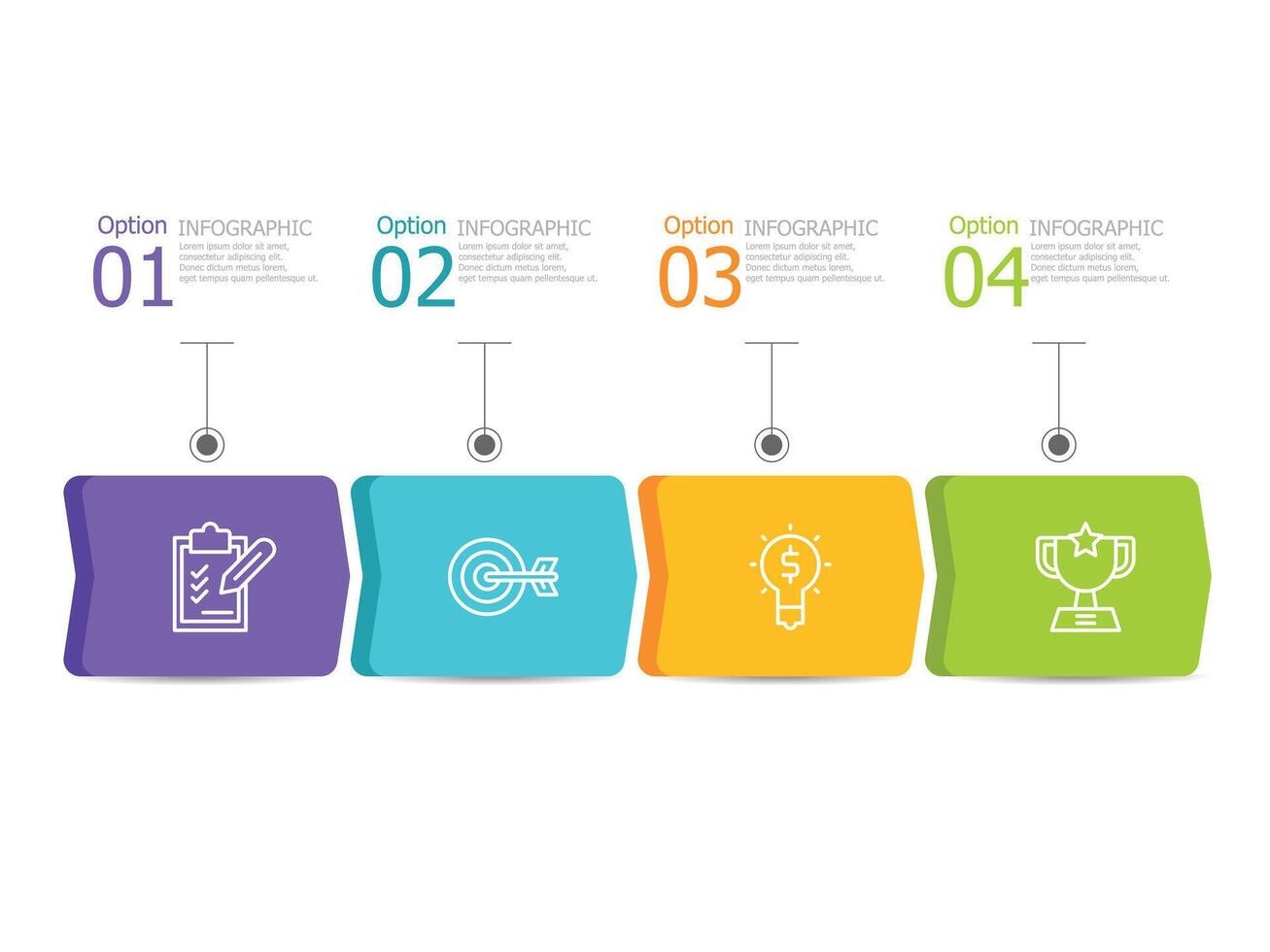 horizontal timeline infographic element report vector