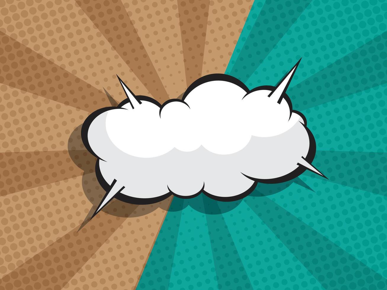 abstract comic book, pop art vs, versus, duel fight cartoon  with blank speech bubble vector