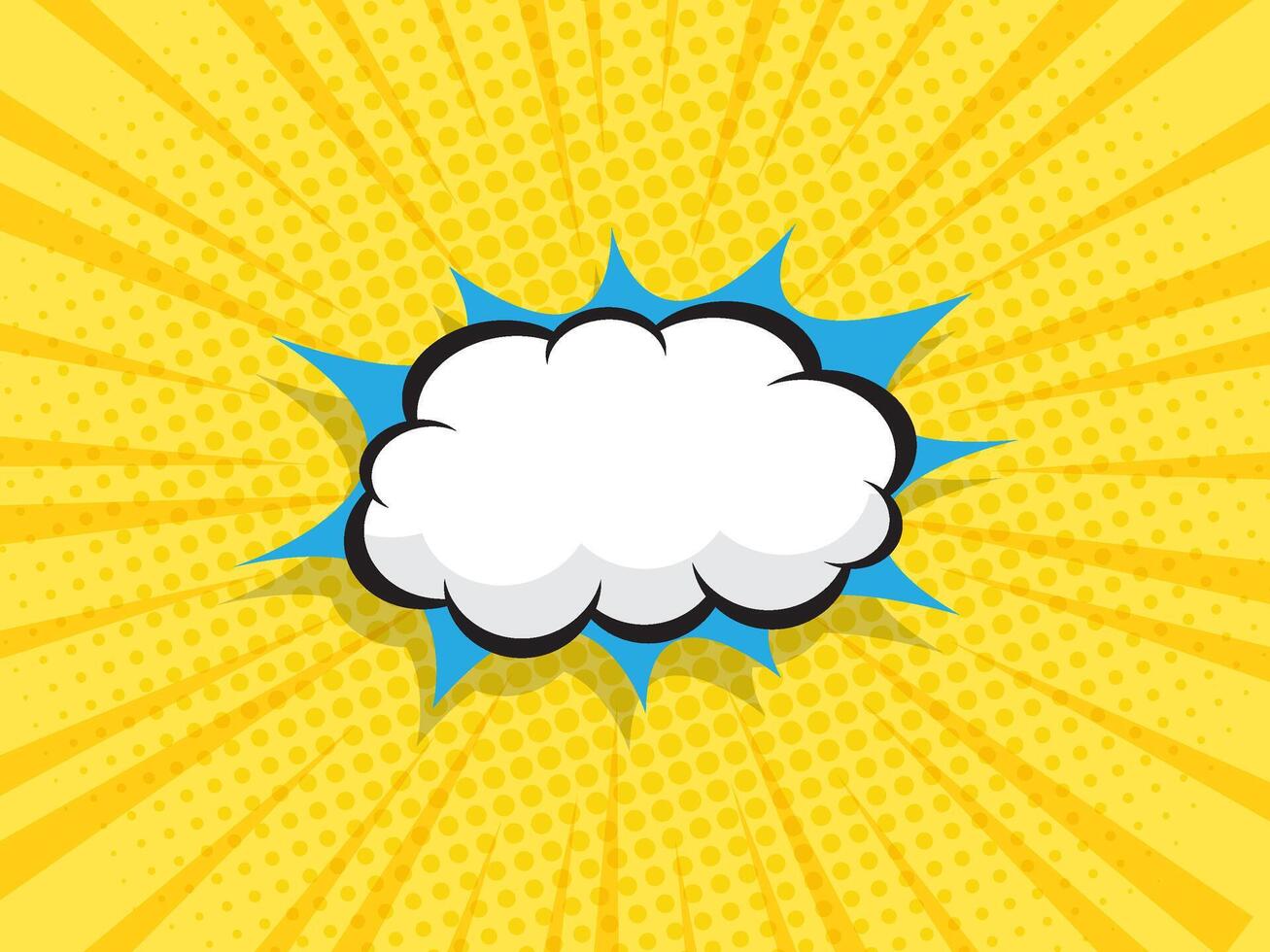 abstract comic book, pop art cartoon background with blank speech bubble vector
