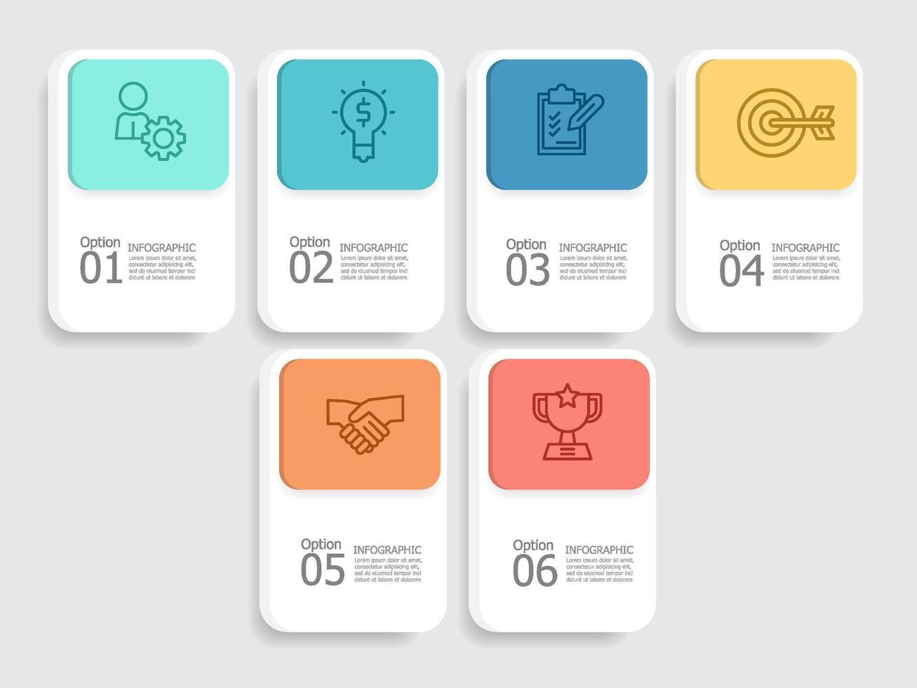 horizontal steps timeline infographic element report background with business line icon 5 steps vector