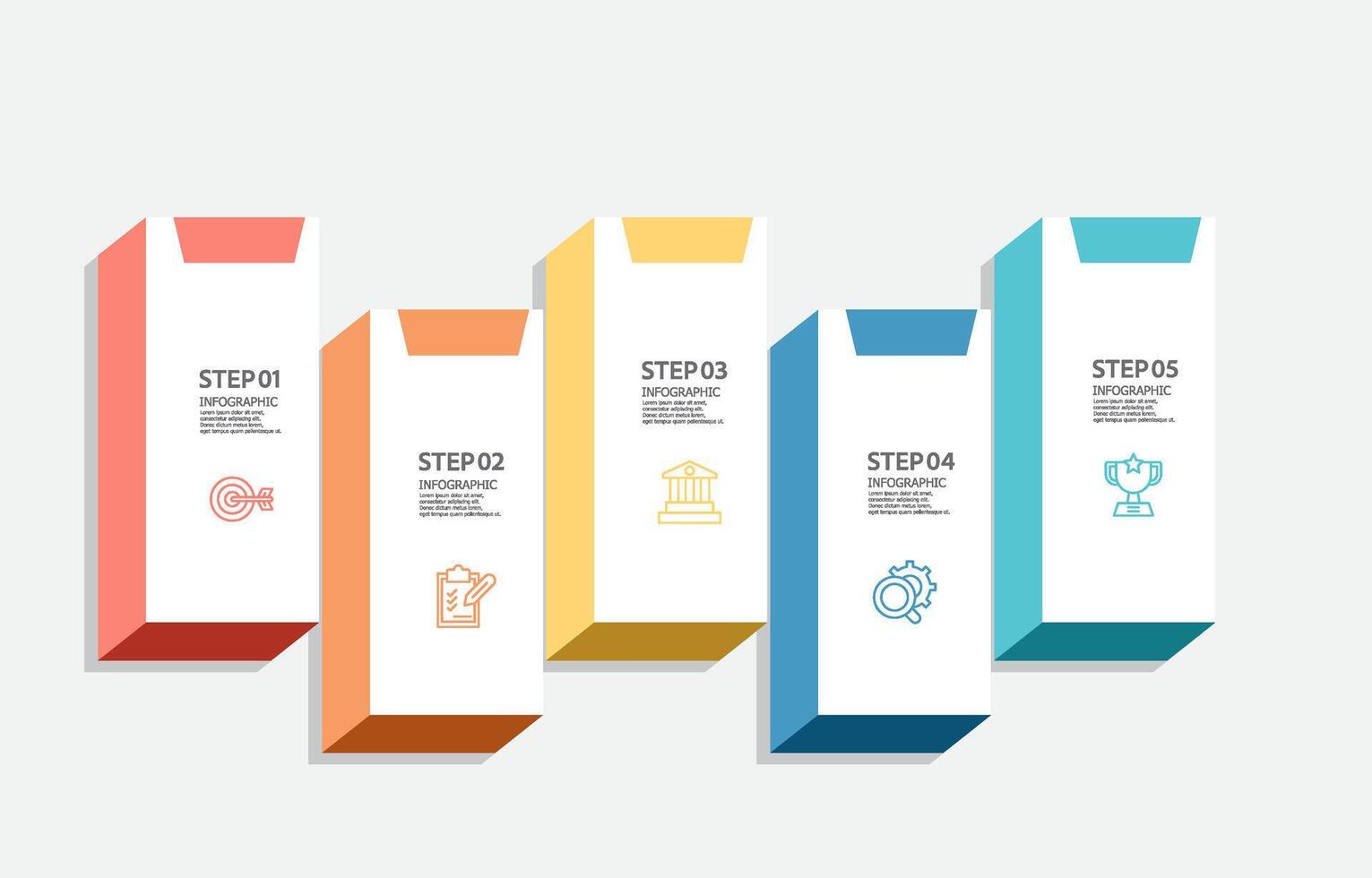 resumen horizontal cronograma infografía presentación elemento negocio datos visualización pasos reporte diseño modelo antecedentes con negocio línea icono 5 5 pasos vector