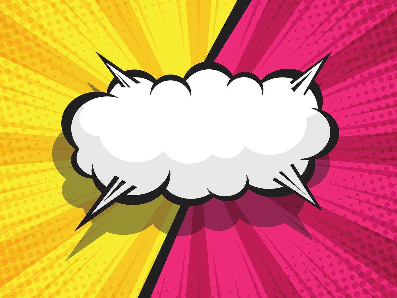 abstract comic book, pop art vs, versus, duel fight cartoon  with blank speech bubble halftone vector