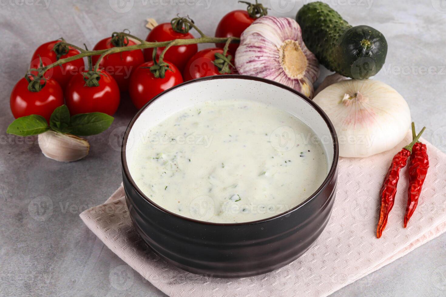 Traditional delicious appetizer tzatziki photo