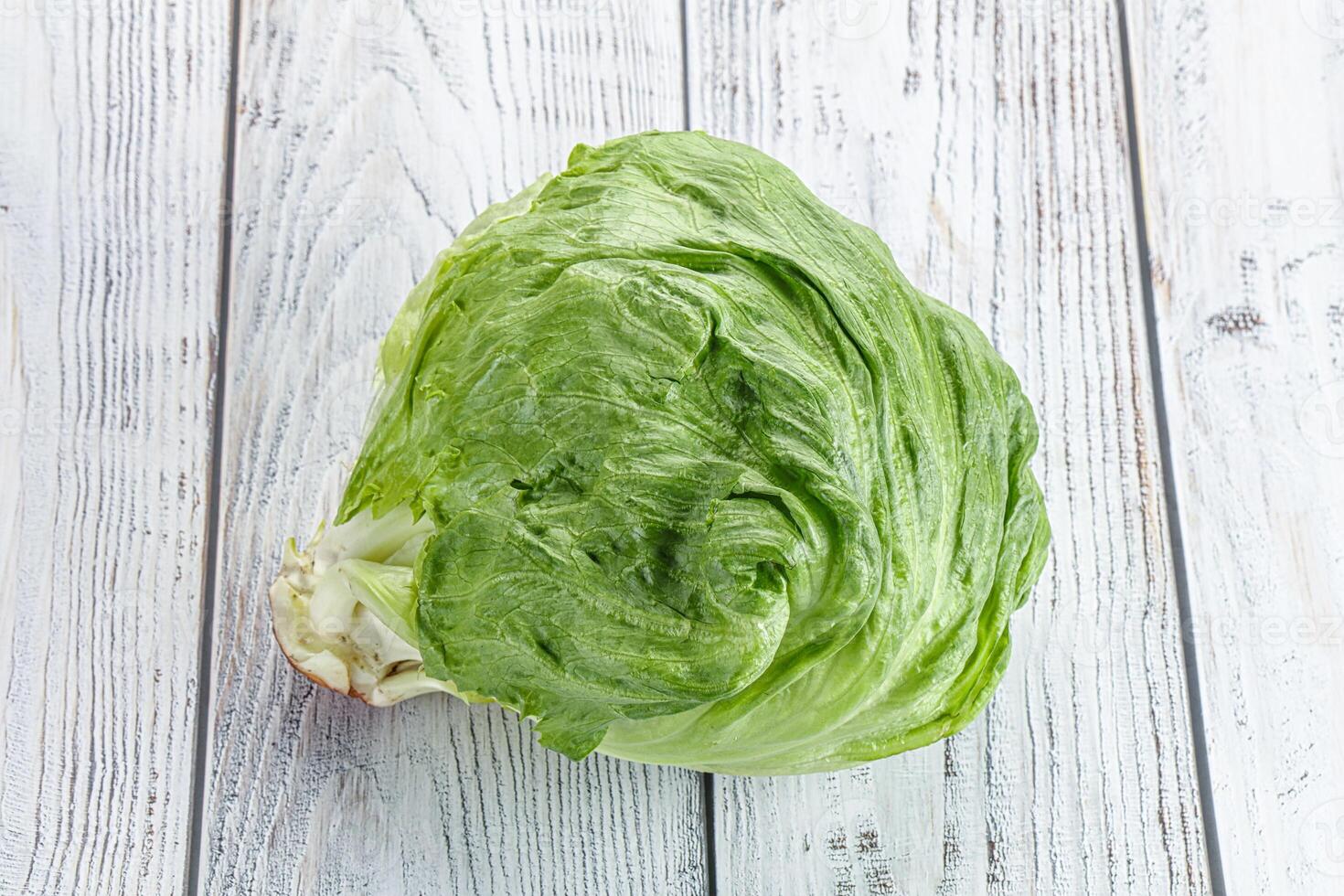 Natural organic iceberg salad cabbage photo