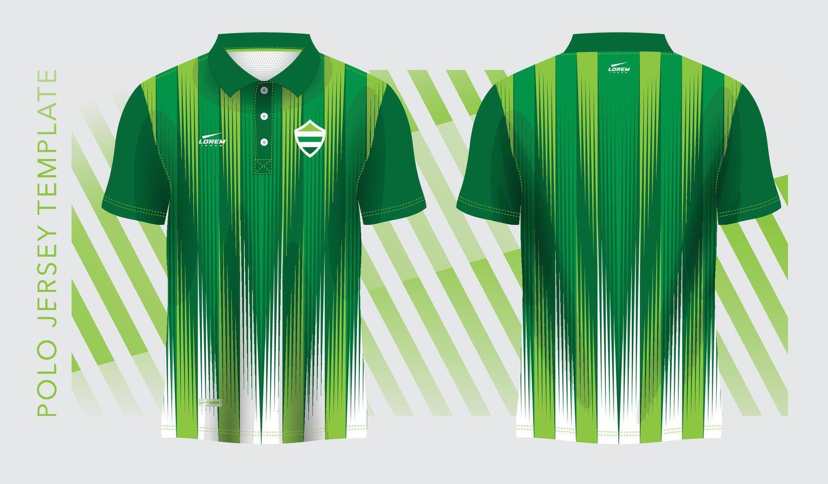 green background and pattern abstract polo jersey sport design vector