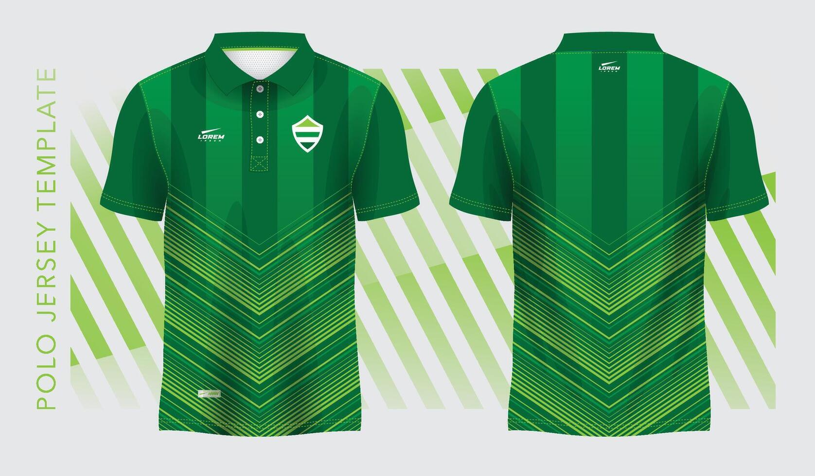 green background and pattern abstract polo jersey sport design vector