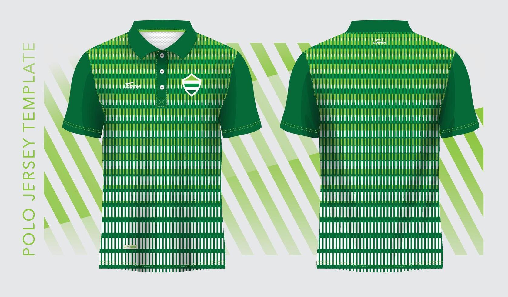 green background and pattern abstract polo jersey sport design vector