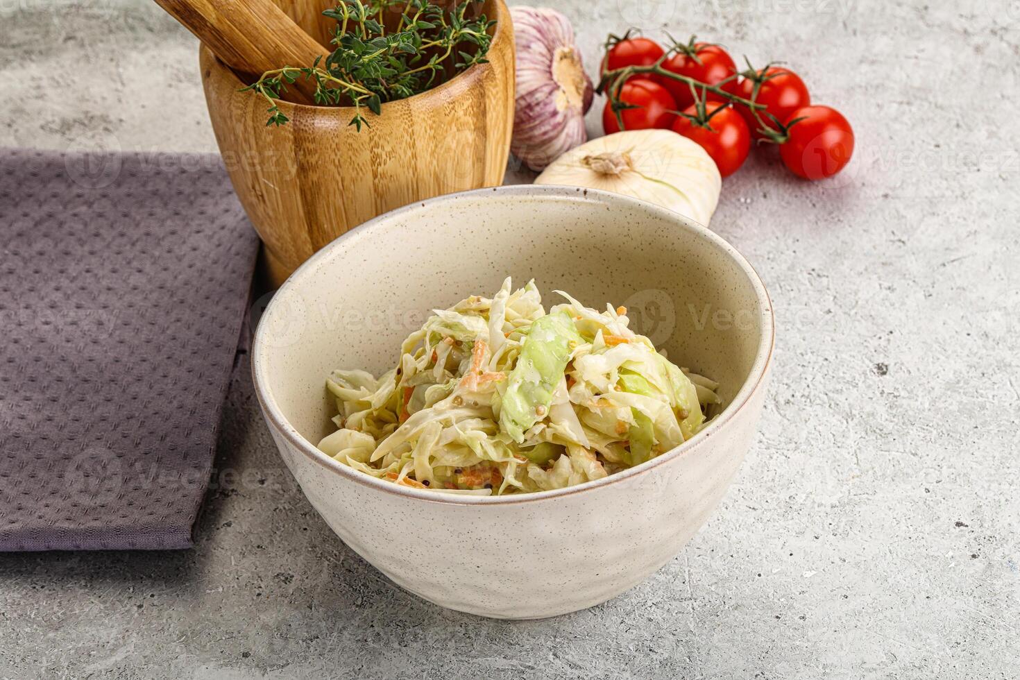 Dietary tasty Cole slaw salad photo