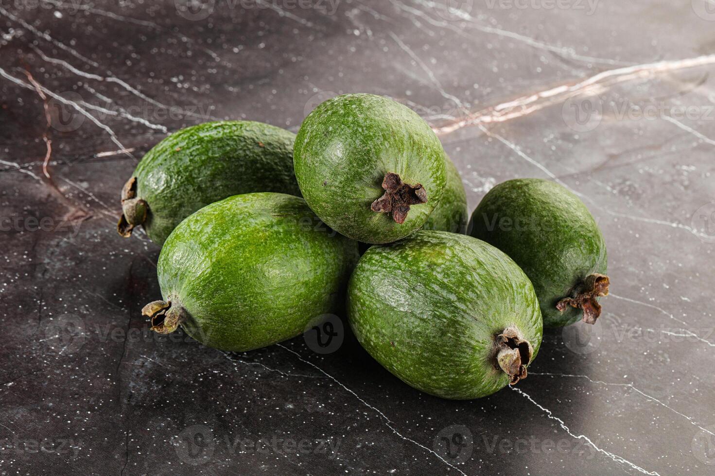 Fresh sweet juicy ripe feijoa photo