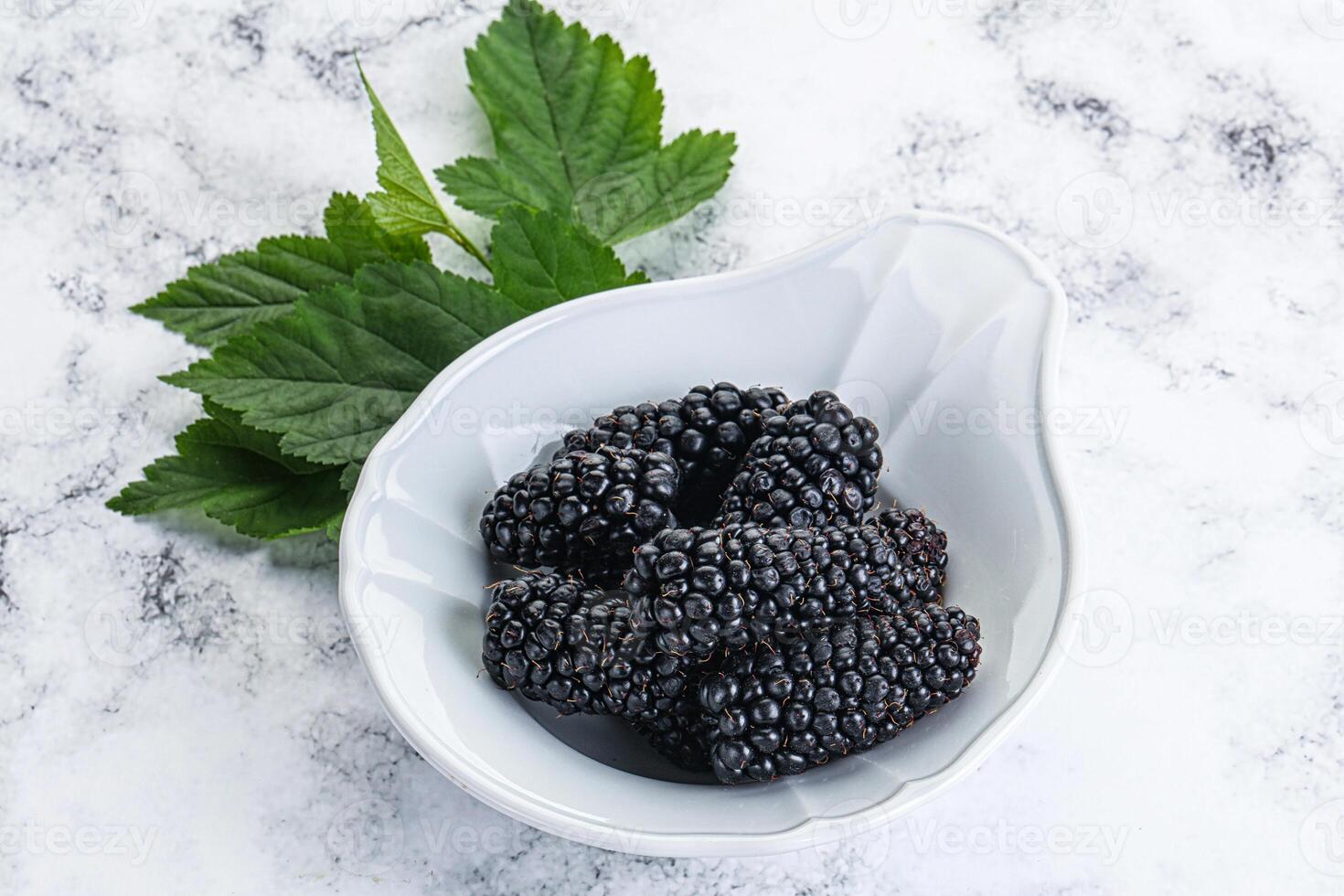 Ripe sweet juicy blackberry heap photo