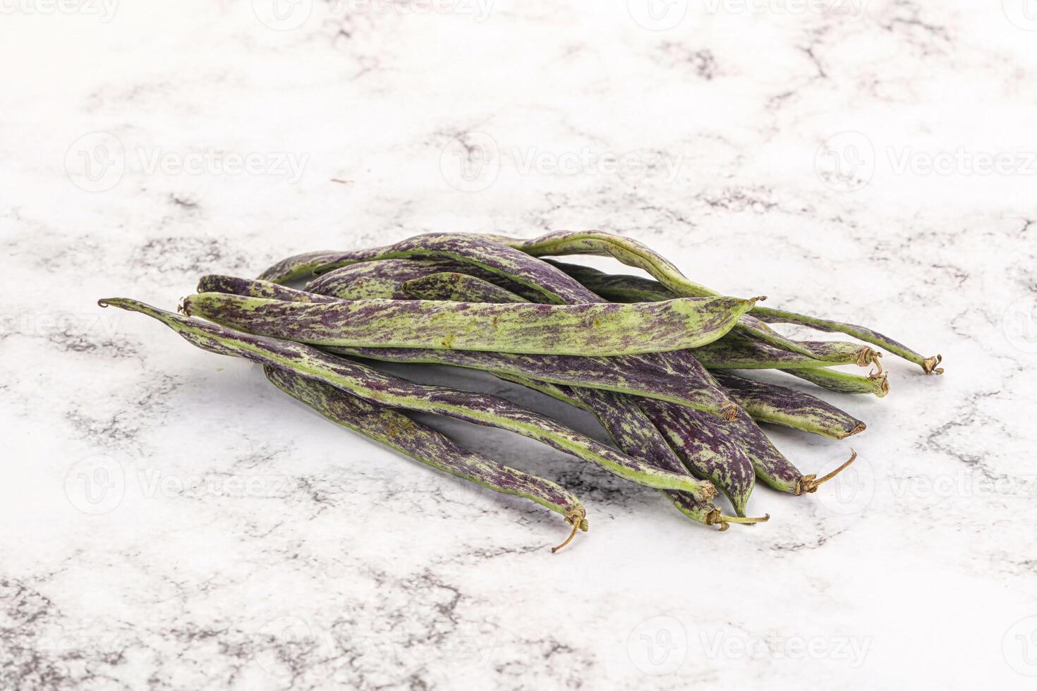 Raw green bean string heap photo